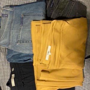5 pairs of mixed collection of drawstring, jeans..